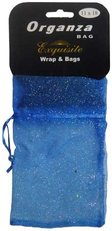 Blue/Silver Star Organza Bag