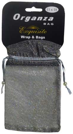 Silver Star Organza Bag Small