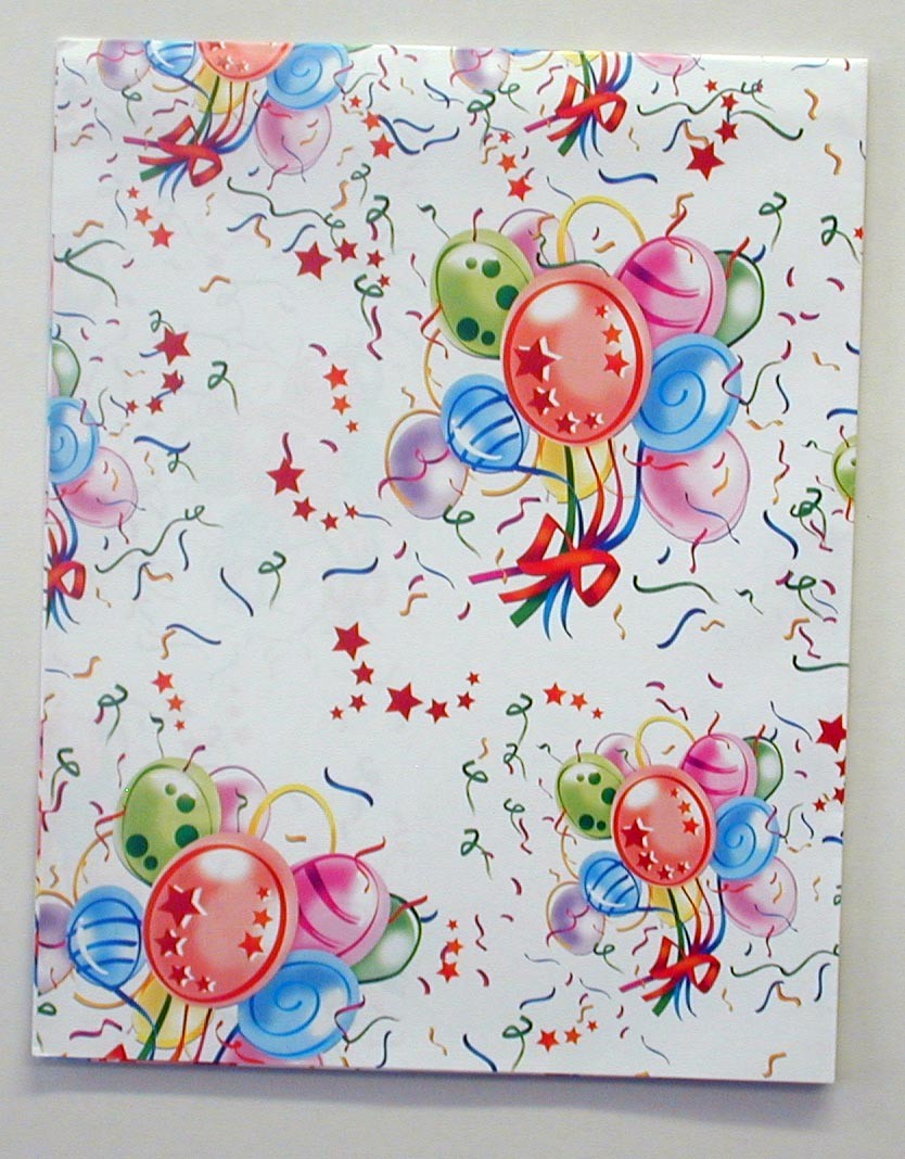 Balloons & Confetti Wrapping Paper