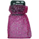 Pink/Silver Swirls Organza Bag Large